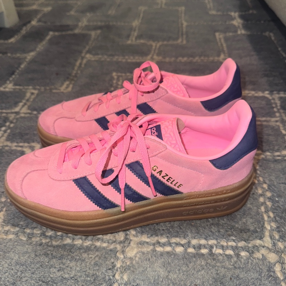 Adidas Gazelle Pink and Navy Women's Sneakers